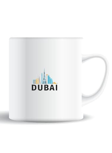 Premium Quality Two Sided Printed Coffee Mug Tea Cup Dubai Black For Home Office, Kids Men Women