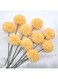 HoYuanFlo Artificial Flowers Chrysanthemum Ball Flowers 10pcs Bouquet Present for Important People Glorious Moral for Home Office Coffee House Deco Parties and Wedding(Yellow)