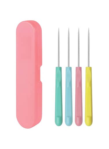 TERRIFI 4 Pcs Sugar Stir Needle, Cookie Scribe Tool, DIY Baking Pin, 5.2 Inches Cookie Decoration Supplies, Suitable for Icing Sugar Craft