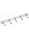 Gulfdealz Stainless Steel Wall Mounted Coat Rack Towel Hook with 5 Heavy Duty Hooks - Silver