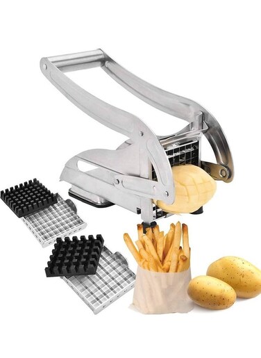 &eth;&Yuml;&Yuml; Stainless Steel Potato Chipper &amp; French Fries Cutter &acirc;&euro;&ldquo; Durable Potato Slicer for Perfectly Cut Fries and Veggies &acirc;&euro;&ldquo; Heavy-Duty Kitchen Tool for Easy &amp; Fast Potato Cutting