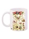 Flower Printed Coffee Mug White/Green/Red