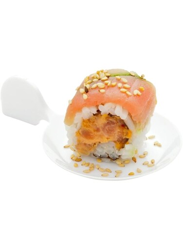 Restaurantware-3.7 x 2.5 Inch Dessert Plates, 100 Small Cocktail Plates - Unique, Fish-Shaped, White Plastic Disposable Appetizer Plates, Holds Entrees, For Weddings Or Birthday Parties