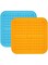 IBAMA LICKPAD01-2P Pet Silicone Licking Pad, Anti-Choke Slow Food With Suction Cup Tool, For Dog Cat Pet Bath Distraction, Cross Style Two Pack (Orange &amp; Blue)