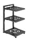 Adjustable 3-Layer Pot Rack Organizer Black