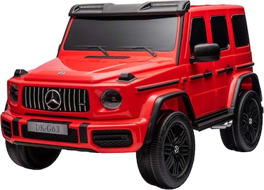 Lovely Baby Mercedes-Benz Powered Riding Jeep for Kids LB G63DLX, Car w/ Remote-Control Best Gift 1-6 Yrs - Red