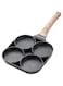 DishyKooker Four-hole Non-stick Egg Frying Pan Ham Breakfast Pan Omelet Pan Pot Gas Stove Type Household Items