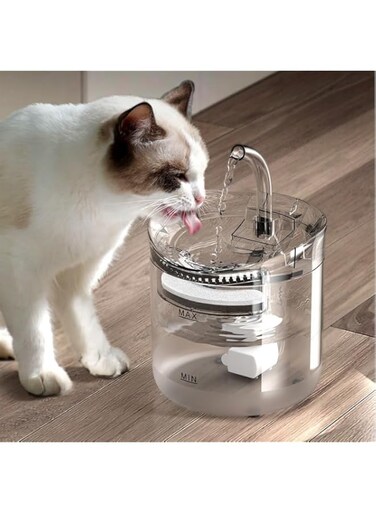 Karessories Pet Animal Water Fountain Dispenser, Automatic Sensor Smart Drinking Machine 2 Litres Large Capacity with Filter and Two Flow Modes
