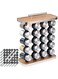 Tuklye Spice Rack, Portable Stainless Steel Seasoning Spice Organizer, Outdoor BBQ Portable Kitchen Spice Storage Rack, Free 20 Seasoning Jar Set with Reusable Labels and Funnels