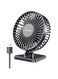 Gaiatop USB Desk Fan, Small But Powerful, Portable Quiet 3 Speeds Wind Desktop Personal Fan, Adjustment Mini Fan Table Fan for Better Cooling, Home Office Car Indoor Outdoor(Black)