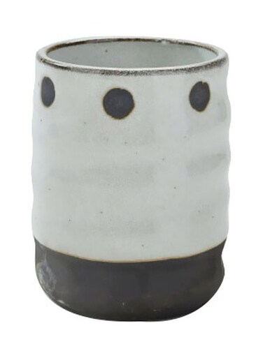 Barista Zone Handmade Stoneware Mug White/Black 100ml