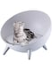NeoStyle Hemispherical Open Cat Bed, Pet bed with Removable Cushion ，Easy to Clean，with Washable Cushion for Small Cat Rest Using(Grey)