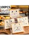 affordable! 100PCS bread packaging bags, wedding candy bags, toasted bread bags, biscuit bags, dessert bags, storage bags, transparent food packaging and storage bags, environmentally friendly