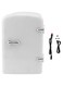 Sorandy Mini Portable Compact Fridge, 4 Liter Capacity with Cooling And Warming Design, Freon- &amp; Eco Friendly, Includes Plugs for Home Outlet &amp; 12V Car (White)