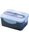 KITMAH TODDLERS BENTO LUNCH BOX FOR KIDS,GIRLS,BOYS,OFFICE,SCHOOL DISH WASHER SAFE FOOD CONTAINER PLASTIC TIFFIN WITH 3 COMPARTMENTS HEAT BOX WITH LID