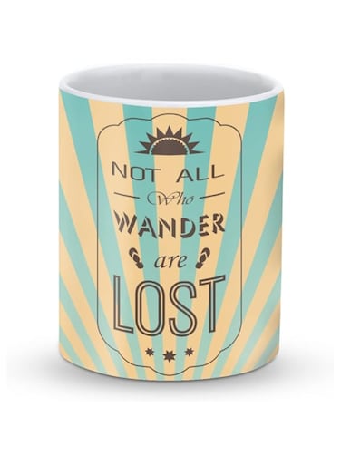 Stylizedd Designer Printed Coffee Mug with Heavy Duty Handle 11oz Ceramic Personalised Gift Mugs Cup [Microwave Safe &amp; Dishwasher Proof ] - Wanderers