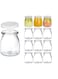 FUFU 12PCS Yoghurt Jars pudding Jar with Lid Glass Container With Lid For Milk Jams Jelly Mousse Yogurt Making 200ml