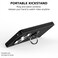 Case for Xiaomi Redmi 14C Case Cover Metal Ring Holder Grip Kickstand Car Magnetic Mount Shockproof Matte Hard Back Bumper Case for Xiaomi Redmi 14C 2024 (Black)