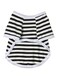 OHANA Spring Wear Collection -Striped Bright Coloured Cotton Vest with Round Collar and Sleeves for Cats and Dogs - BLACK Small size