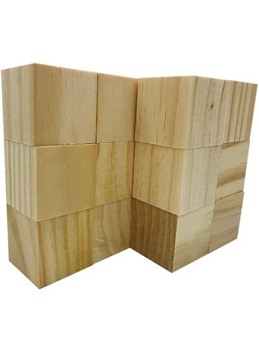 Fycooler Basswood Whittlers Carving Blocks,Wood Carving/Whittling Kit,Unfinished Wood Blocks for Wood Carving, DIY Carving Wood for Wood Carving Hobby Whittler Art Sculpturing Craft -5x5x5cm-12Pcs