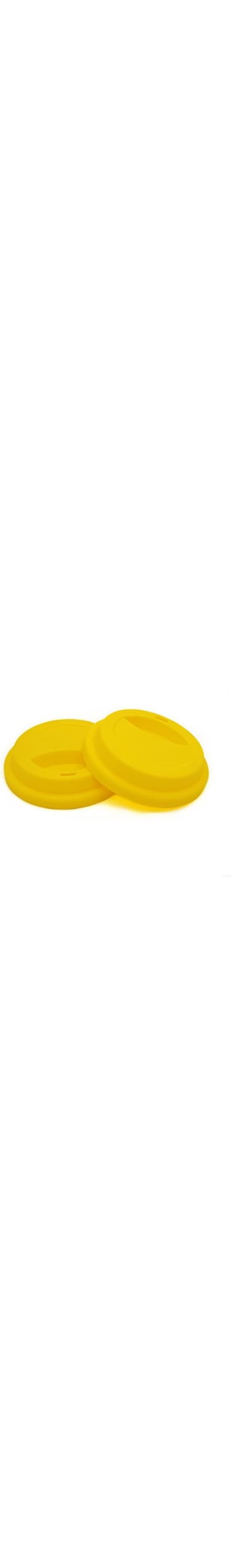 NanTun Silicone Drinking Lid Spill-Proof Cup Lids Reusable Coffee Mug Lids Coffee Cup Covers 2 Pcs - Yellow