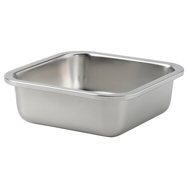 Food Container, Square Oven-Safe Stainless Steel, 600 ml