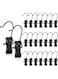 Hotop Boot Hanger for Closet, Laundry Hooks with Clips, Boot Holder, Hanging Clips, Portable Multifunctional Hangers Single Clip Space Saving for Jeans, Hats, Tall Boots, Towels (Black,20 Pieces)