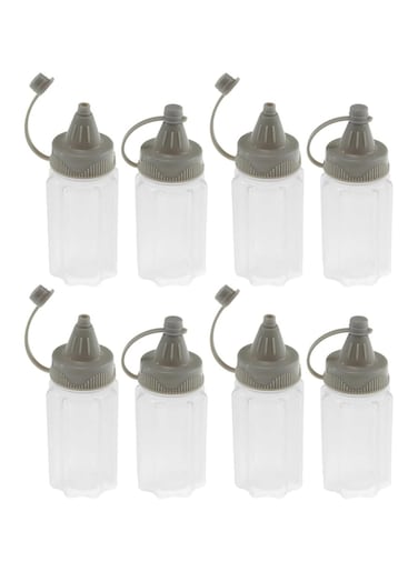 8pcs Mini Condiment Squeeze Bottle Sauce Containers Ketchup Bottles Portable Honey/Oil Dressing Bottles Dipping Container for Lunch Box Picnic Trave, PP, 1Oz