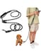 X spring Hands Free Dog Leash, 2.6m Nylon Dog Cat Leashes for Small, Crossbody Rope Adjustable Training Hands Free Leash, Medium and Large Dogs Walking, Jogging and Running (Black)