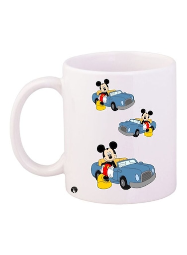 Mickey Mouse Printed Ceramic Coffee Mug White/Blue/Red
