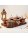 3/6 Pcs Borosilicate Glass Sealed Jars with Wooden Tray - Ramadan Date/Nut/Dried Fruit Storage &amp; Serving Set   Heat-Resistant Airtight for Saudi Family Majlis &amp; Iftar