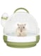NALACAL Hamster Carrier Cage Portable Mice Travel Case Plastic Small Animal Carrier Rat Carry Cage with Water Bottle for Dwarf Hamster Mouse Pet Outgoing &amp; Traveling (Moss Green)