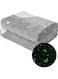 Glow In The Dark Soft Blanket 152 x 127 cm Cotton Grey 152 x 127cm
