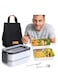Adando 304 Stainless steel bento box Portable bento box with lids Double-deck thermal insulation lunch box food lunch container set Leak proof lunch box Microwave oven heating For Adults/Students