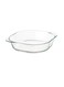 dish clear glass 24.5x24.5 cm