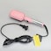 Enzo Professional EN-4002 Hair Straightener Brush, Salon Styler Hair Dryer And Volumizer Ceramic Heating Ionic Hair Straightener Comb, Anti-Scalding - Intl Version - Pink