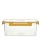 1400 ML Rectangular Airtight Container With A Lid-RF11252 Plastic Container With A Silicone Sealing Ring Fitted Lid Transparent TRANSPARENT
