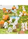 16Pcs Bunny Decor Easter Aquarium Decorations Resin Mini Easter Rabbit Figurines Ornaments Set Landscape Ornament Figurine for Holiday Fish Tank Supplies Table Decor