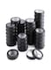 Tazweeq 30 Pack Round Tins, Screw Lids Tin Cans, with Clear Window Matte Black Metal Spice Containers Aluminum Travel Storage Jars, for Kitchen, Office, Gifts, Candies, Black