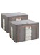 24L Large Storage Bags 2PCS Clothes Storage Bins Foldable Closet Organizers Storage Containers with Durable Handles Thick Fabric for Blanket Comforter Clothing Bedding