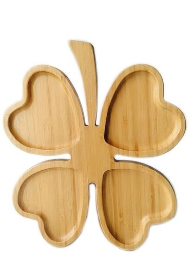 1 Piece Multipurpose Use Creative Fresh Food Preservation Tray Bamboo Bowls Plates Pan Fruit Dishes Trays Solid Wood Plate Serving Plate Table Decoration