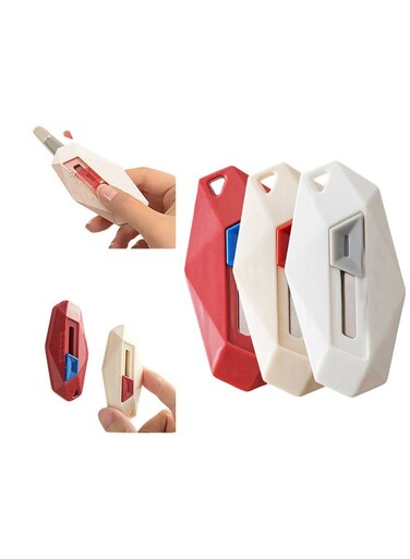 Pcs Safety Box Cutter,Package Opener for Cardboard, Automatic Retractable Magnetic &amp; Portable Mini Utility Knife
