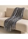 Box Plush Gray Throw Blanket - 130x180 cm