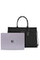 London Ladies Bag M1   Women&rsquo;s Elegant 15.6 inch Laptop Tote Bag Classy Computer Briefcase Crey