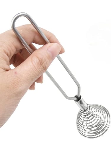 Stainless Steel Spring Coil Whisk Wire Whip Cream Egg Beater Gravy Cream Hand Mixer Kitchen Tool Accessories For Mixing, Blending, Beating, Stirring, Cooking