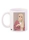Lady Printed Coffee Mug White/Pink/Beige 11ounce