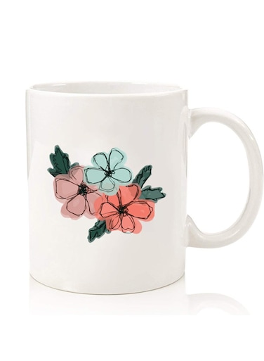 Premium Quality Two Sided Printed Coffee Mug Tea Cup For Home Office, Kids Men Women Flowers