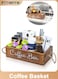 Wooden Coffee Capsule Storage Box, Portable Coffee Bar Organizer with Removable Grids for K-Cup and Coffee Pods