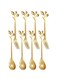 Leaf Coffee Spoons, and Appetizer Forks Stainless Steel Sugar Cube Tongs Dessert Spoons Metal Dinner Forks