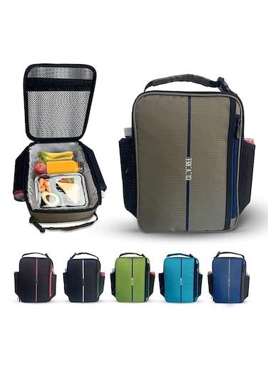 Lunch Bag for adults teens children and kids for work and school (Hunter Grey)